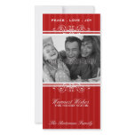 Classic Frame Christmas Photo Card in Red