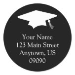 Classic Graduation Address Label (Black)