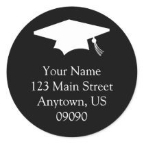 Classic Graduation Address Label (Black)