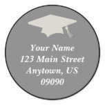 Classic Graduation Address Label (Black) stickers