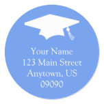 Classic Graduation Address Label (Cornflower Blue)