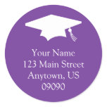 Classic Graduation Address Label (Dark Purple)