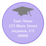 Classic Graduation Address Label (Purple)