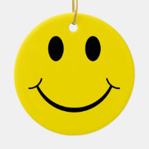 Classic Happy Face Christmas Ornament