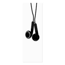 Classic Headphone Bookmark Business Card Templates