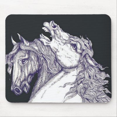 Classic Horses Mouse Mat by FancyGap