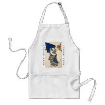 Classic japanese ukiyo-e geisha with umbrella art aprons