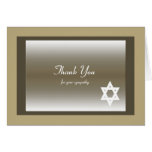 Classic Jewish Sympathy Thank You Note Card