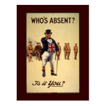 Classic John Bull Recruiting Poster Postcards