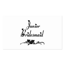 Classic Junior Bridesmaid Business Card Templates