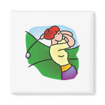 Classic Ladies Golf Refrigerator Magnets