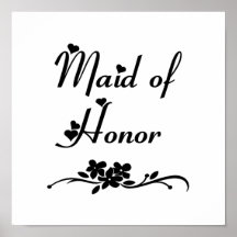 Classic Maid Of Honour Print