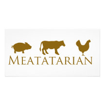 Classic Meatatarian Customized Photo Card