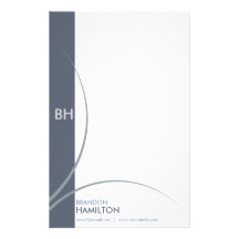 Classic Modern Blue Business Stationary Stationery Design