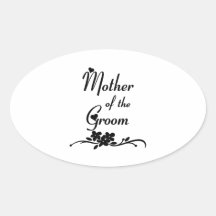 Classic Mother of the Groom Oval Stickers