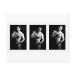 Classic Nude Male (3) 3 across Post Card