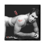 Classic Nude Man 2a - Valentine Refrigerator Magnets