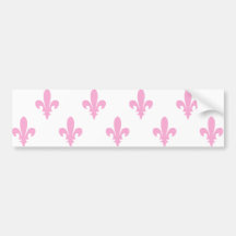 Classic Pink Fleur de lis Bumper Sticker