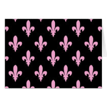 Classic Pink Fleur de lis Card