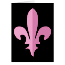 Classic Pink Fleur de lis Cards