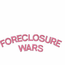 CLASSIC  POLO SHIRT with "FORECLOSURE WARS" on it.