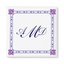 Classic purple and blue diy logo