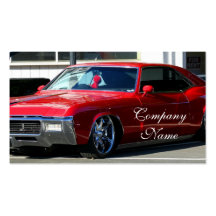 Classic red car Business Cards