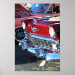 Classic red car poster