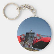 Classic Red Roadster Key Chains