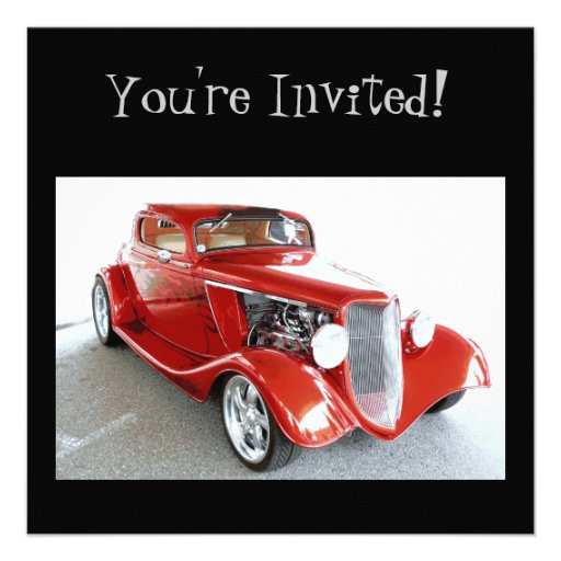 Classic Red Vintage Car -  You're Invited!