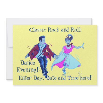 Classic Rock and Roll Dancing Invitations by strictlydancefun
