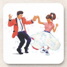 Classic Rock and Roll Jive Dancing Drink Coasters