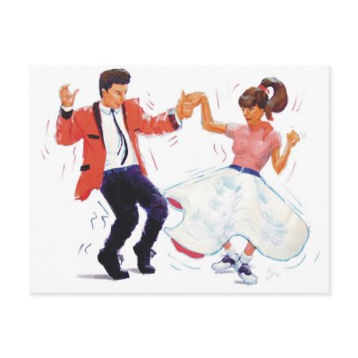 Classic Rock and Roll  Jive Dancing Post Card by strictlydancefun