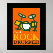 classic rock drummer poster