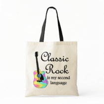 Classic Rock is my second language Canvas Bag