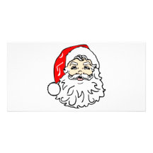 Classic Santa Claus Custom Photo Card