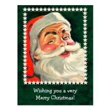 Classic Santa Claus Illustration Card to Customize Postcard