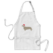 Classic Santa Doxie Dachshund Apron