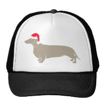 Classic Santa Doxie Dachshund Mesh Hat