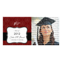 Classic School Graduation Photo Announcement Cards Personalized Photo Card