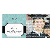 Classic School Graduation Photo Announcement Cards Custom Photo Card