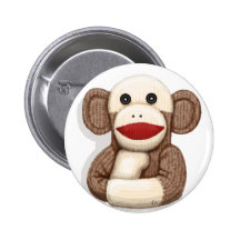 Classic Sock Monkey Pins