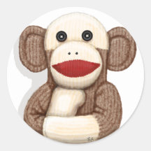 Classic Sock Monkey Stickers