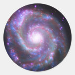 Classic Spiral Galaxy Round Stickers