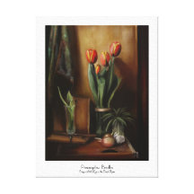 Classic Still Life in the Dark Room paint fine art Gallery Wrap Canvas