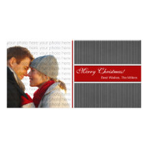 Classic Stripes Christmas Photo Card