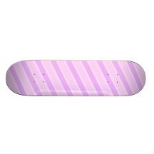 Classic Stripes Pink Candy girly backgrounds Skate Board Deck