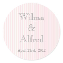 Classic Stripes Round Sticker