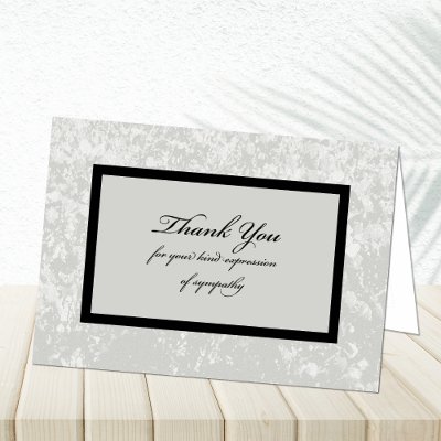 Classic Sympathy Thank You Card by KathyHenis