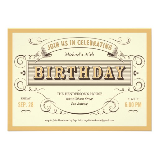 classic birthday invitations classic birthday invitations